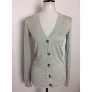 Theory Cardigan Button Front Sweater Silk Blend